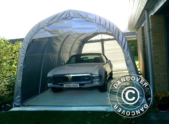 Plandeka, podłoga z plandeki - namiot garaż 2,8x5,2m PCV, Szary