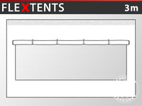 Ścianka boczna z oknem panoramicznym do FleXtents, 3m, Biała