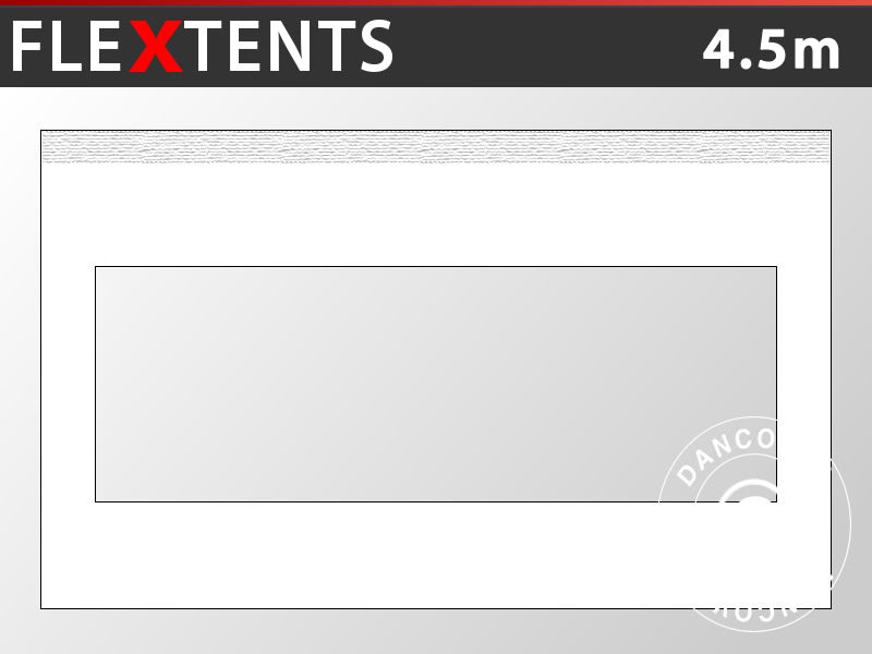 Ścianka boczna z oknem panoramicznym do FleXtents, 4,5m, Biała