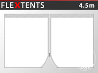 Ścianka boczna z zamkiem błyskawicznym do FleXtents, 4,5m, Biały