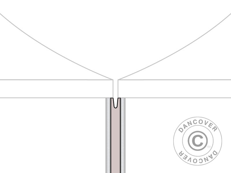 Panele łączące do namiotu FleXtents® PRO 4m, Latte, 2 szt.