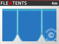 Ścianka boczna z zamkami błyskawicznymi dla FleXtents, 4m, Niebieski