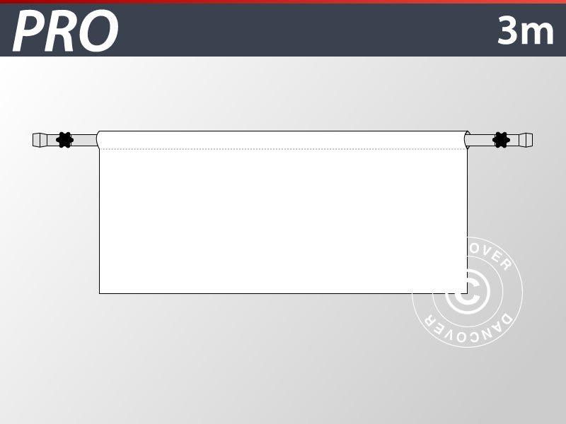 Półścianka do FleXtents PRO, 3m, Biały