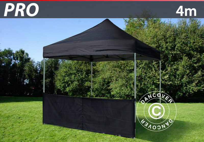 Półścianka do FleXtents PRO, 4m, Czarny