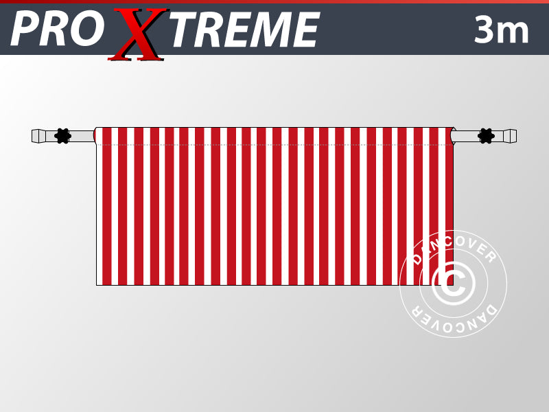 Półścianka do FleXtents PRO Xtreme, 3m, Pasiasty