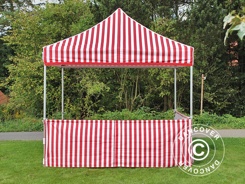 Półścianka do FleXtents PRO, 4m, Pasiasty