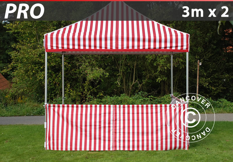 Półścianka do FleXtents PRO, 6m, Pasiasty