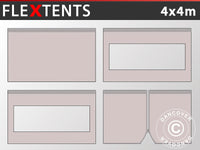 Zestaw ścian bocznych dla Namiot ekspresowy FleXtents 4x4m, Latte