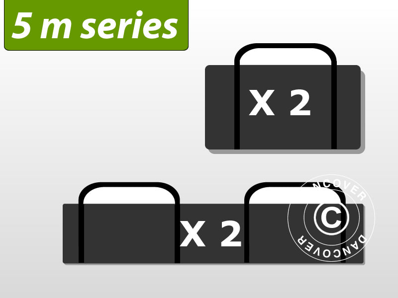 Zestaw toreb transportowych, seria namiotów imprezowych 5 m.