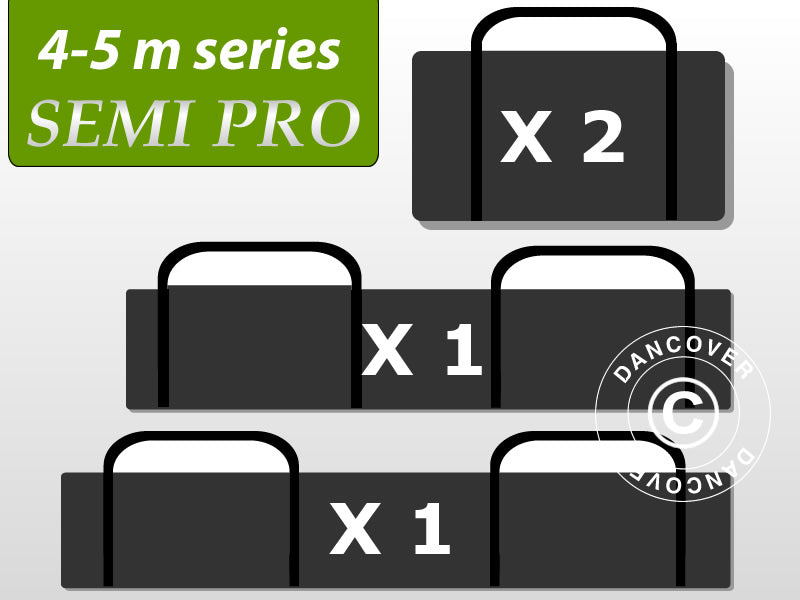 Zestaw toreb transportowych, seria namiotów imprezowych 4+5 m. SEMI PRO