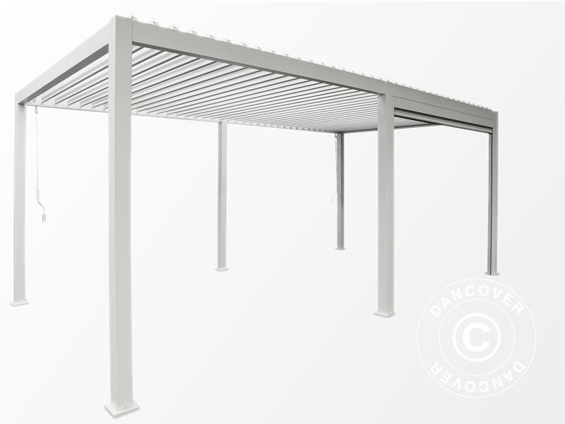 Parawan boczny do bioklimatycznej pawilonu pergola San Marino, 3m, Biały