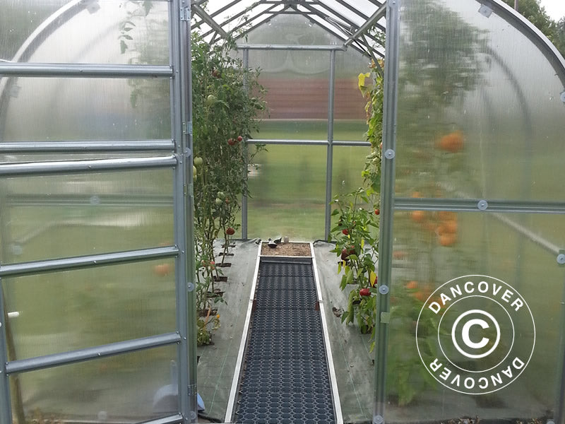 Profile boczne do chodników szklarniowych z 20 kratkami wzmacniającymi, 8m