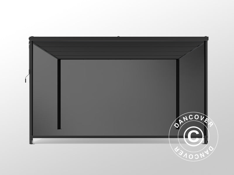 Parawan boczny do pawilonu pergola San Fernando, 3m, Ciemny szary