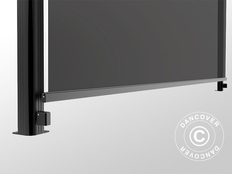 Parawan boczny do zadaszenia tarasu Santa Ynez , 4m, Ciemnoszary