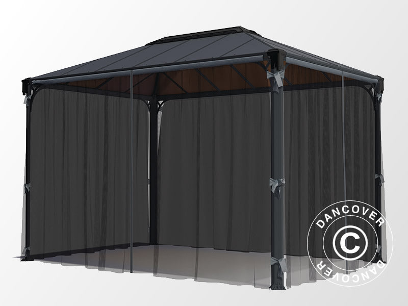 Moskitiery do pawilonu Martinique, 4 szt., Czarny