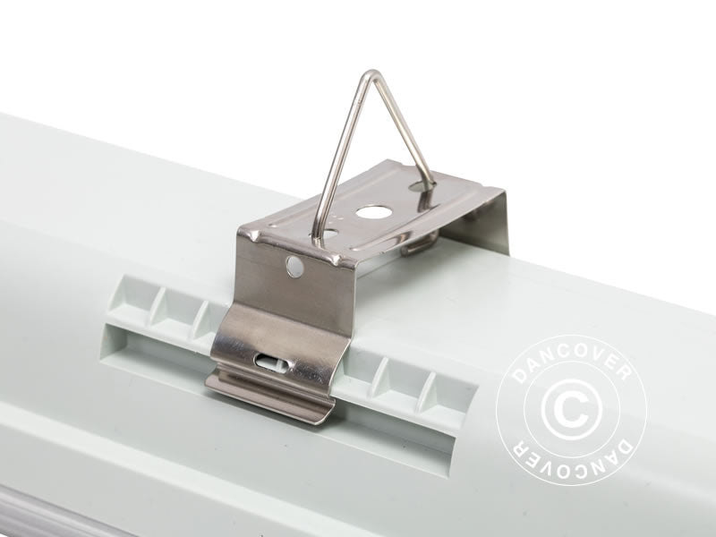 Przemysłowa świetlówka LED z 2 podłączonymi oprawami, Biała