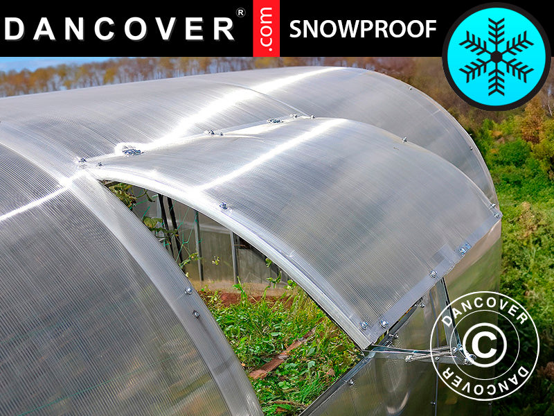 Okno wentylacyjne z automatycznym systemem otwierania okien do szklarni Strong NOVA o szerokości 3m, Srebrne