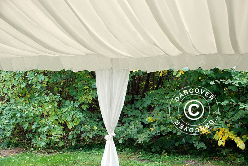 Poszycie wewnętrzne i zasłony na stelaż - zestaw, Biały, dla namiotu 6x10m