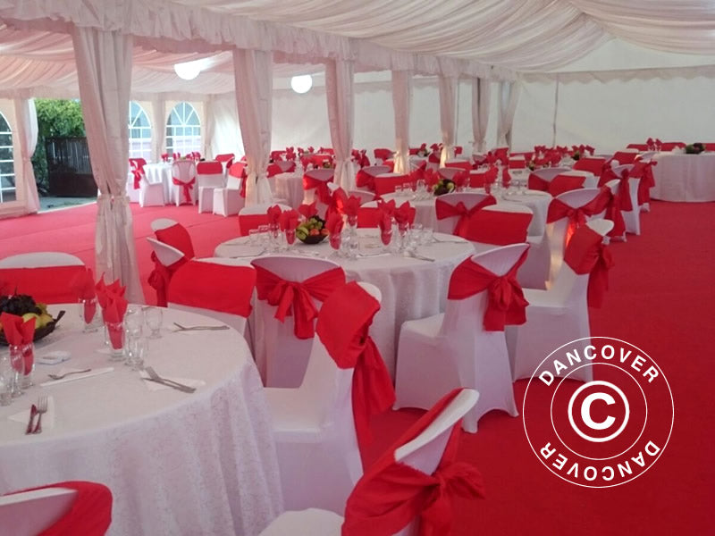 Poszycie wewnętrzne i zasłony na stelaż - zestaw, Biały, dla namiotu 8x16m (2,6) SEMI PRO Plus