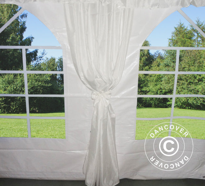 Poszycie wewnętrzne i zasłony na stelaż - zestaw, Biały, dla namiotu 8x16m (2,6) SEMI PRO Plus