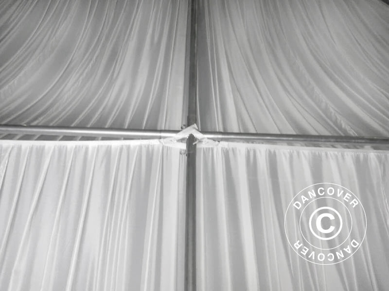 Poszycie wewnętrzne i zasłony na stelaż - zestaw, Biały, dla namiotu 8x16m (2,6) SEMI PRO Plus