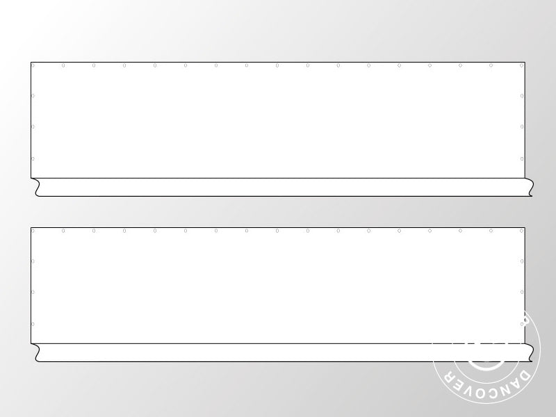 Ściany boczne bez okien do namiotu PLUS 12m, 2 szt, Biały