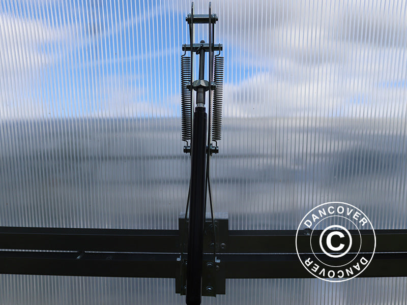 Okno wentylacyjne z automatycznym systemem otwierania okien do szklarni Strong NOVA o szerokości 2,1m, Srebrne