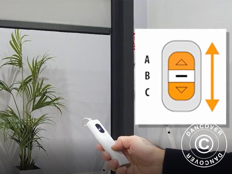 Elektryczny parawan boczny do bioklimatycznej pawilonu pergola Génova, 3m, Szary