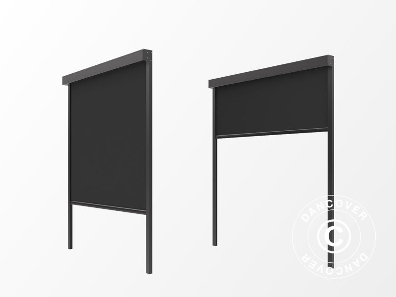 Parawan boczny do bioklimatycznej pawilonu pergola San Marino, 3m, Antracyt