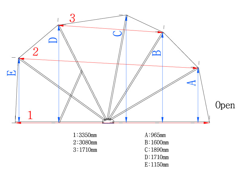 Garaż składany (Motocyklowy), 1,88x3,45x1,9m, Szary