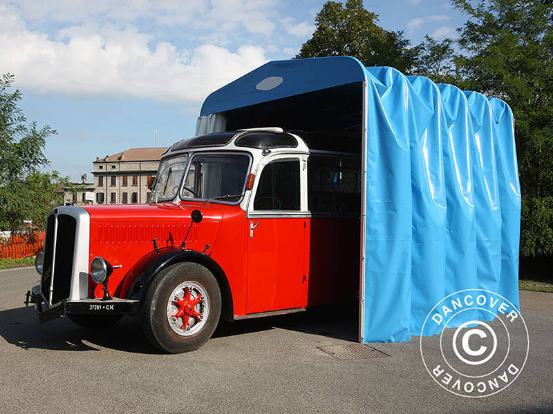 Składany garaż tunelowy (samochód kempingowy), 3,5x7,21x3,9m, Beżowy