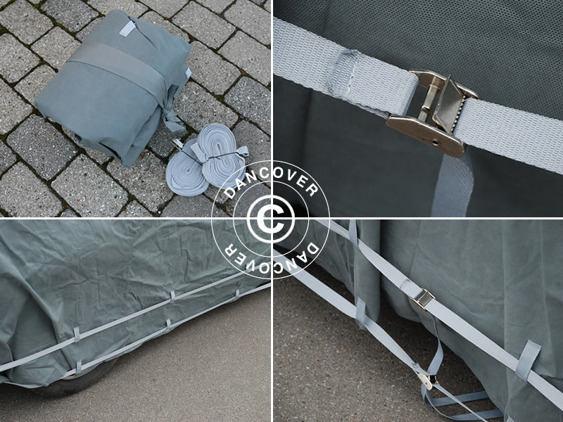 Pokrowiec na samochód Premium Plus, 4,92x1,88x1,52m, szary