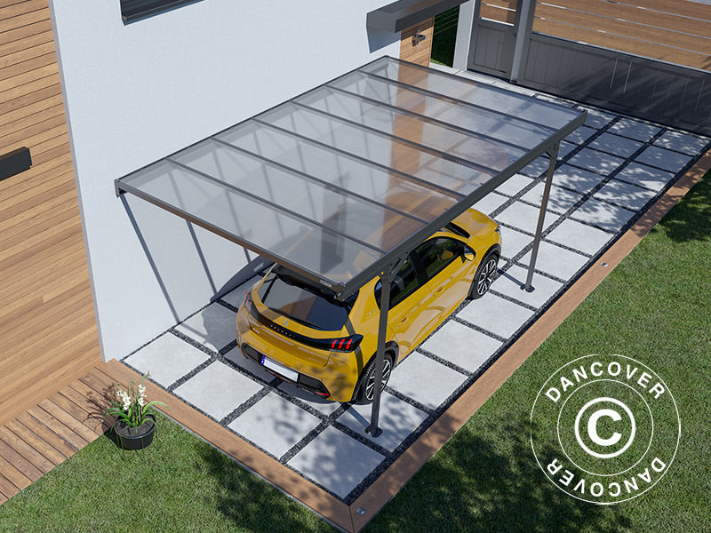 Wiata przyścienna Mistral Wall, 3,03x5,09x2,27m, Antracyt