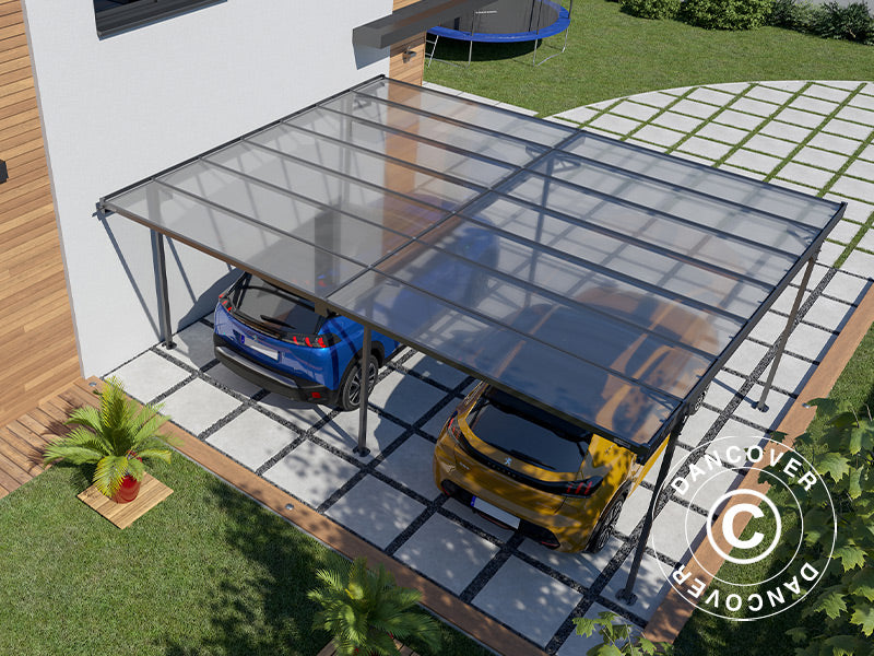 Wiata podwójna Mistral Double, 6,06x5,09x2,27m, Antracyt