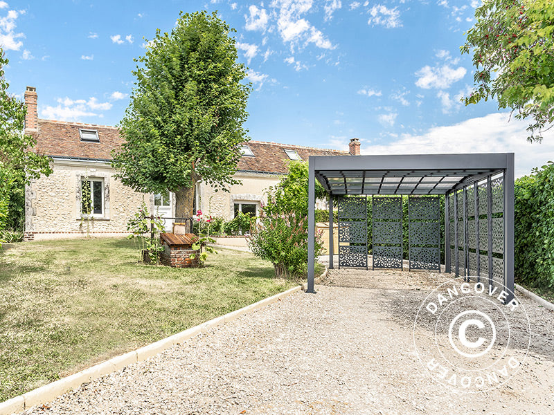 Wiata Libeccio z 8 panelami bocznymi, 3,26x5,09x2,34m, Antracyt