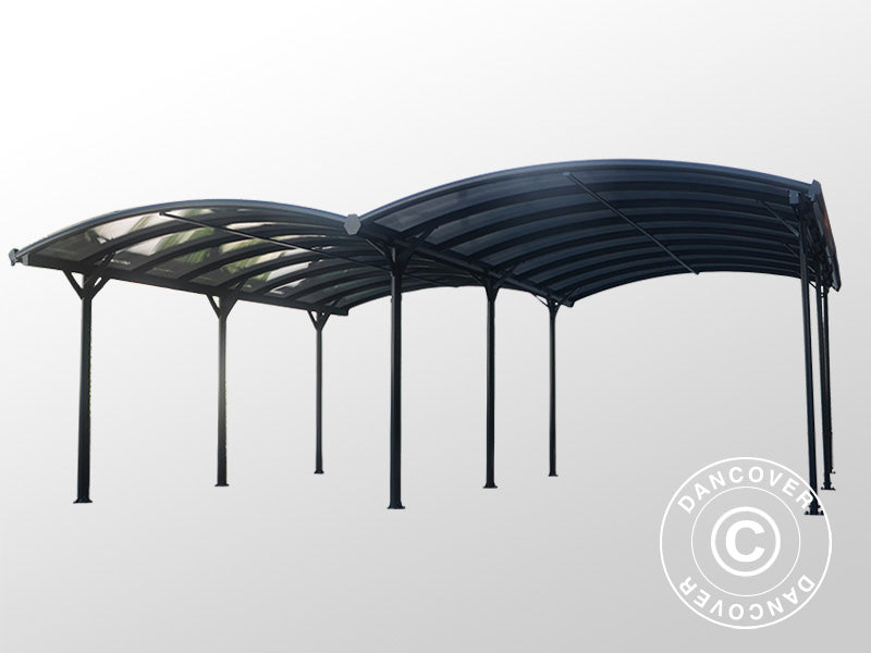 Wiata podwójna Boston, 6x5,05x2,22m, Szara