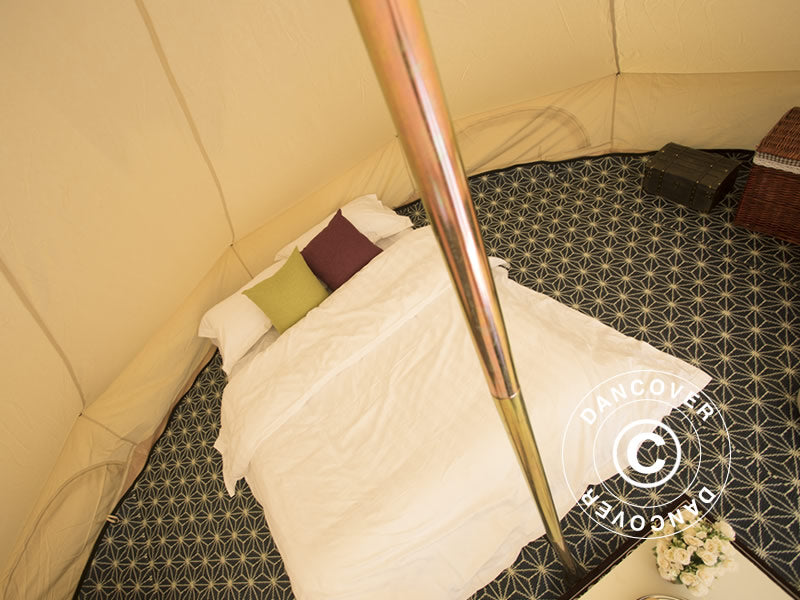 Namiot dzwonkowy do glampingu, TentZing®, 6x6m, 8-osobowy, Piaskowy