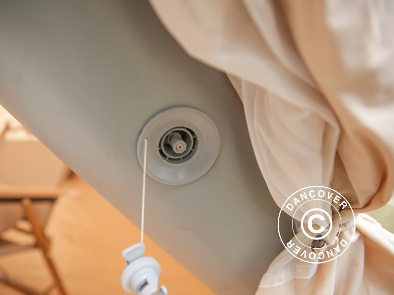 Nadmuchiwany namiot glampingowy, TentZing®, 4x4m, 5-osobowy, Piaskowy