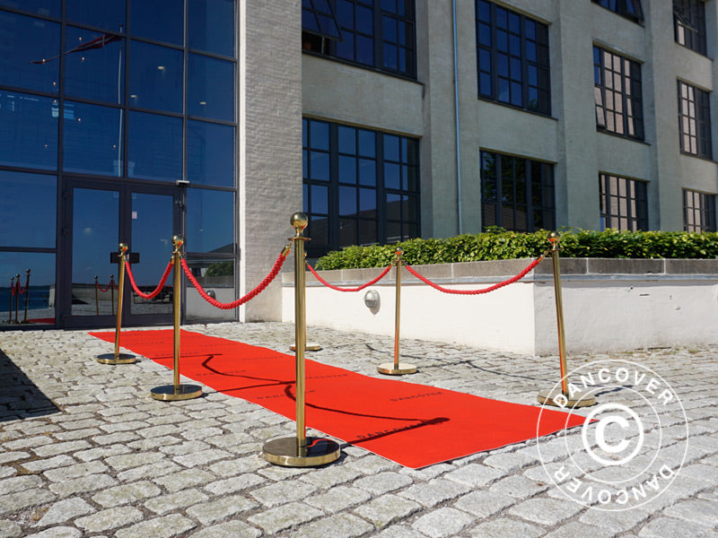 Czerwony bieżnik z nadrukiem, 2,4x6m