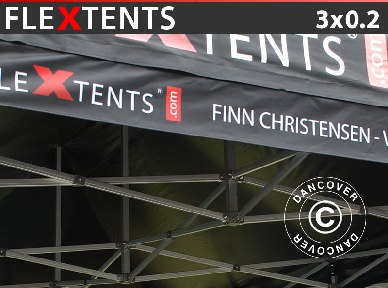 Baner z nadrukiem do namiotu ekspresowego FleXtents®, 3x0,2m