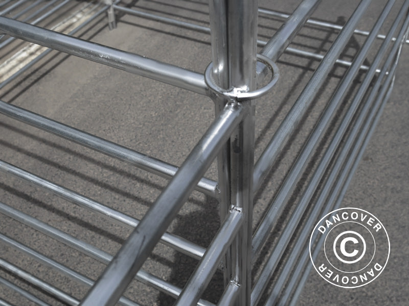 Zagroda dla zwierząt 1,5x1,22m, 4 szt., Srebrna