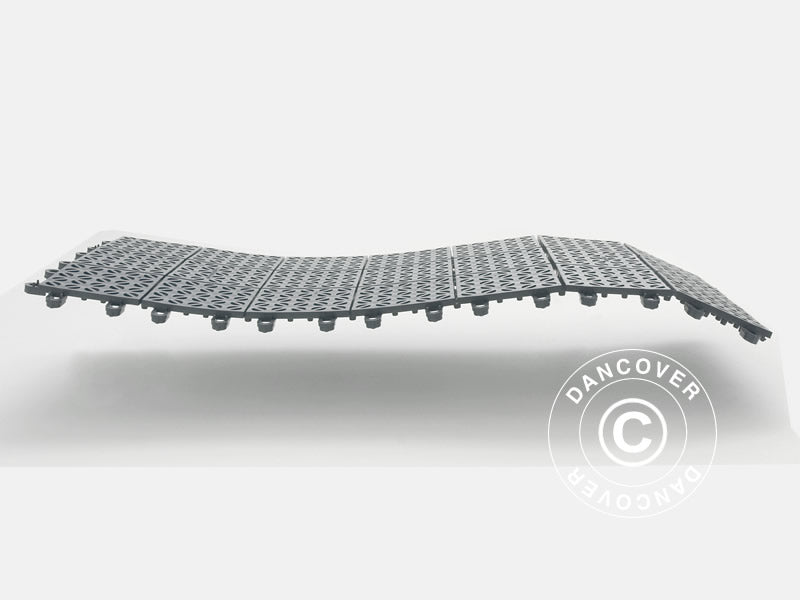 Podłoga z tworzywa sztucznego, Basic, Multiplate, Szary, 1,23 m² (4 szt.)
