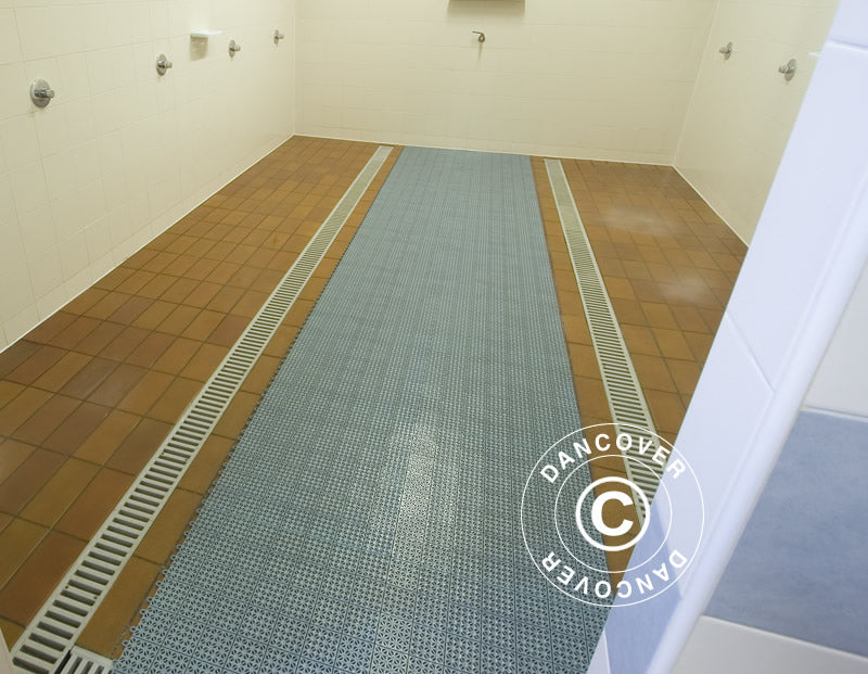 Podłoga z tworzywa sztucznego, Basic, Multiplate, Szary, 1,23 m² (4 szt.)