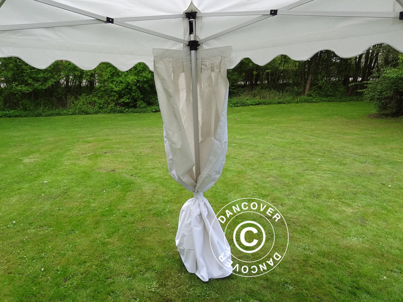 Namiot Ekspresowy FleXtents Xtreme 50 "Wave" 3x3m Biały, mq 4 ozdobnymi kurtynami