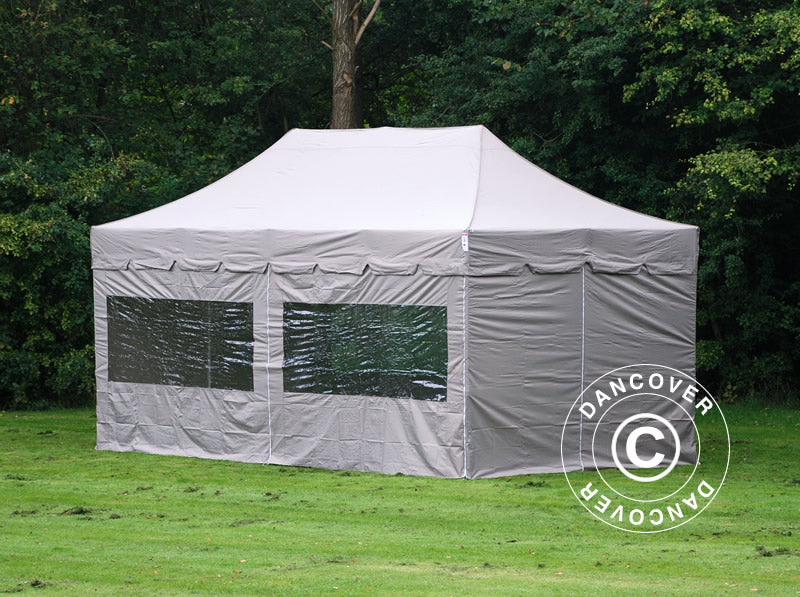 Namiot Ekspresowy FleXtents PRO "Peaked" 3x6m Latte, mq 6 ściany boczne