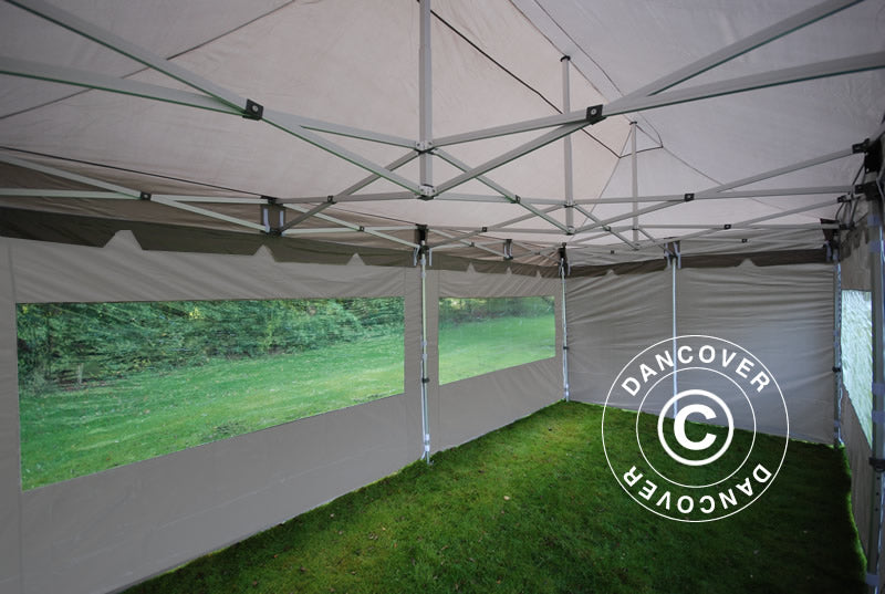 Namiot Ekspresowy FleXtents PRO "Peaked" 3x6m Latte, mq 6 ściany boczne