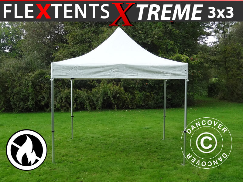 Namiot Ekspresowy FleXtents Xtreme 50 Heavy Duty 3x3m Biały, Ogniotrwale