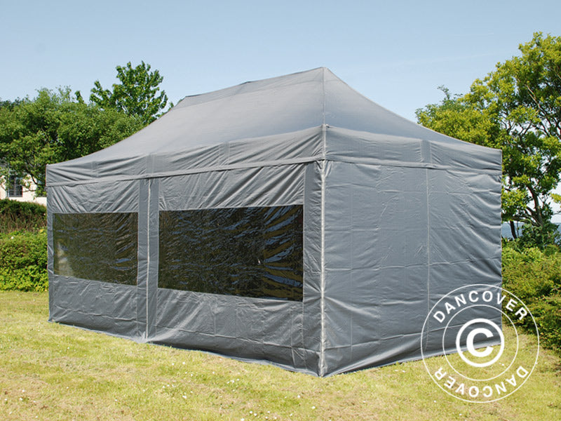 Namiot Ekspresowy FleXtents PRO 3x6m Szary, mq 6 ściany boczne