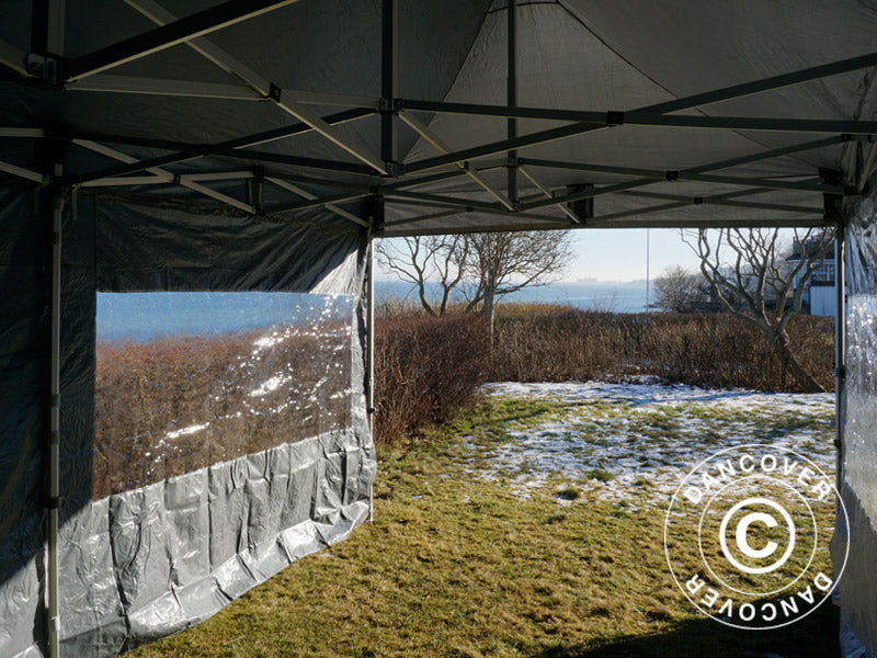 Namiot Ekspresowy FleXtents PRO 3x6m Szary, mq 6 ściany boczne