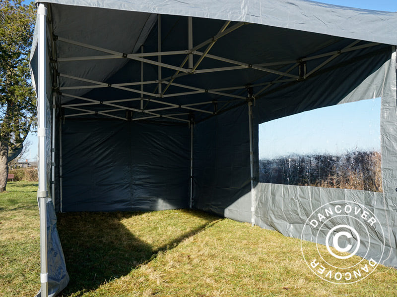 Namiot Ekspresowy FleXtents PRO 3x6m Szary, mq 6 ściany boczne